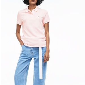 NWT pink Lacoste polo